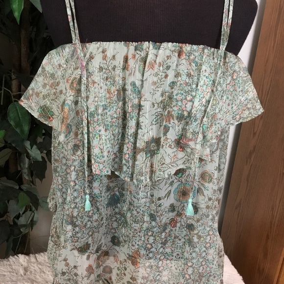 VICTORIA’S Secret XS cami style layered front floral semi sheer - Picture 2 of 15